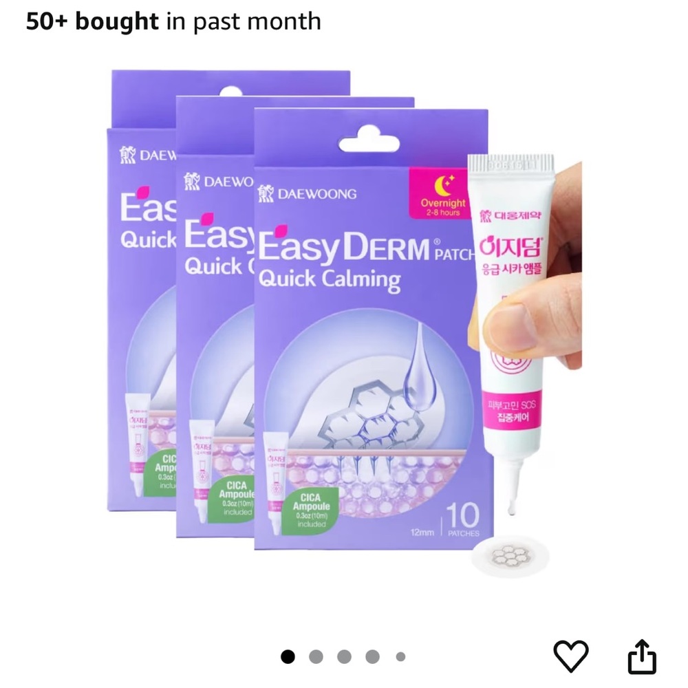 Daewoong EasyDerm Patch Quick Calming — 3 boxes 10 patches each